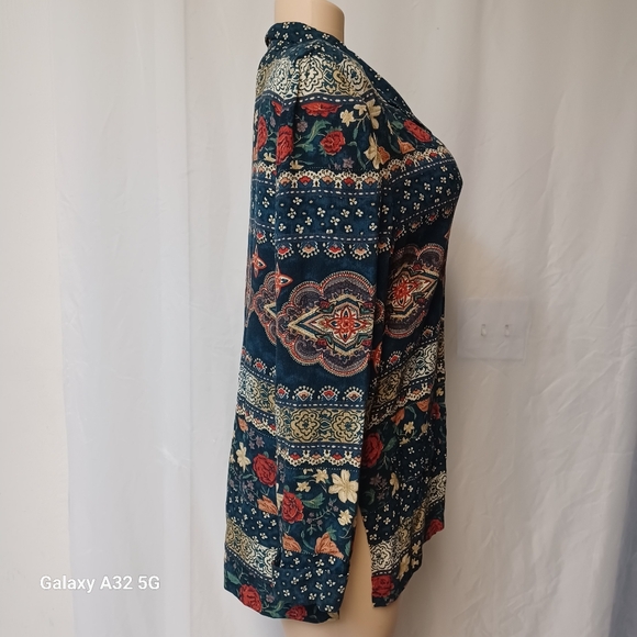 Norton McNaughton Blue and Brown Long Sleeve Button Down Shirt Size 10P - Picture 10 of 15